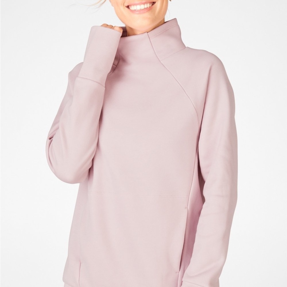 Fabletics Zaylee Funnel Neck Tunic Dusty Rose